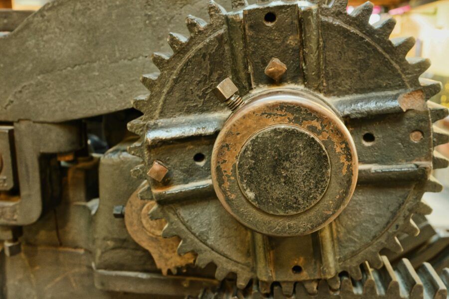 Vintage mechanical calculator gears diagram
