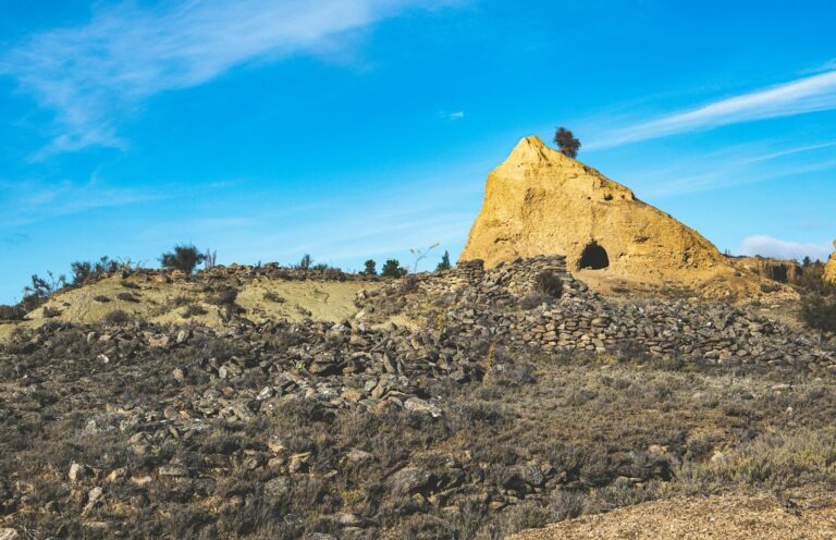 Archaeological metalworking furnace slag heap