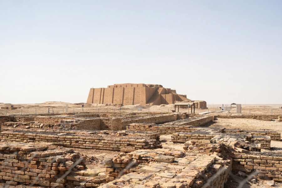 Sumerian ziggurat ruins mudbrick temple