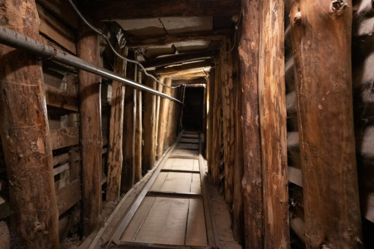 Wwi trench interior wooden planks