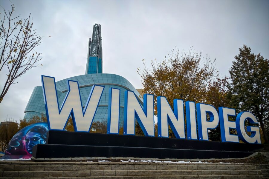 Historic winnipeg street protest crowd