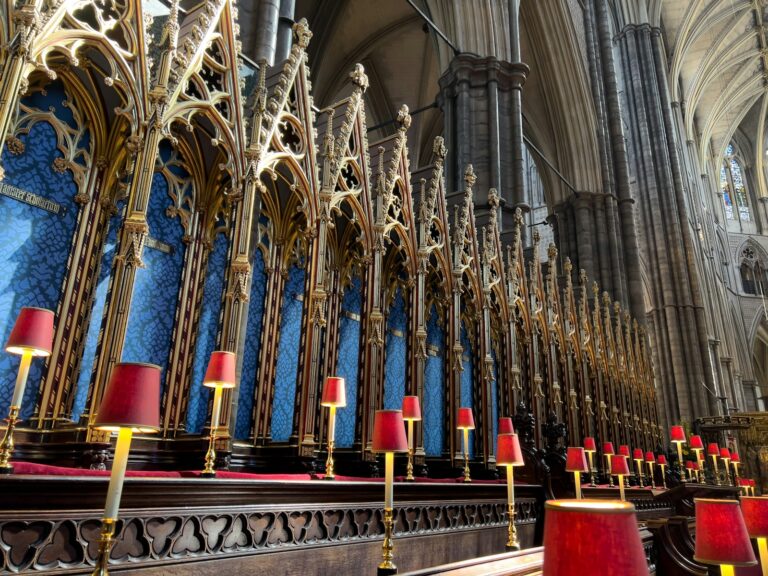 Medieval cathedral interior candles