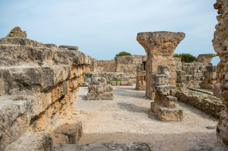 Ancient harbor excavation