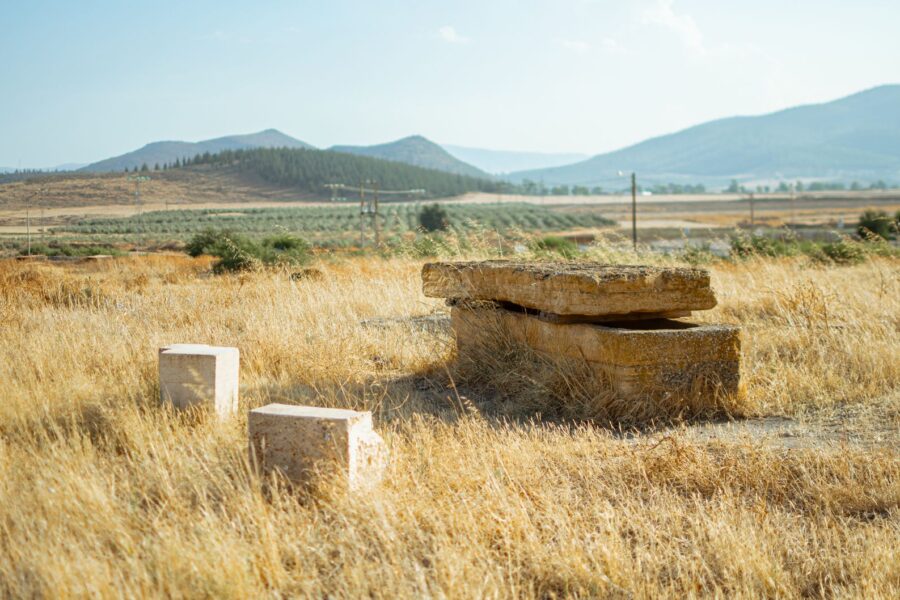 Ancient stone milestone
