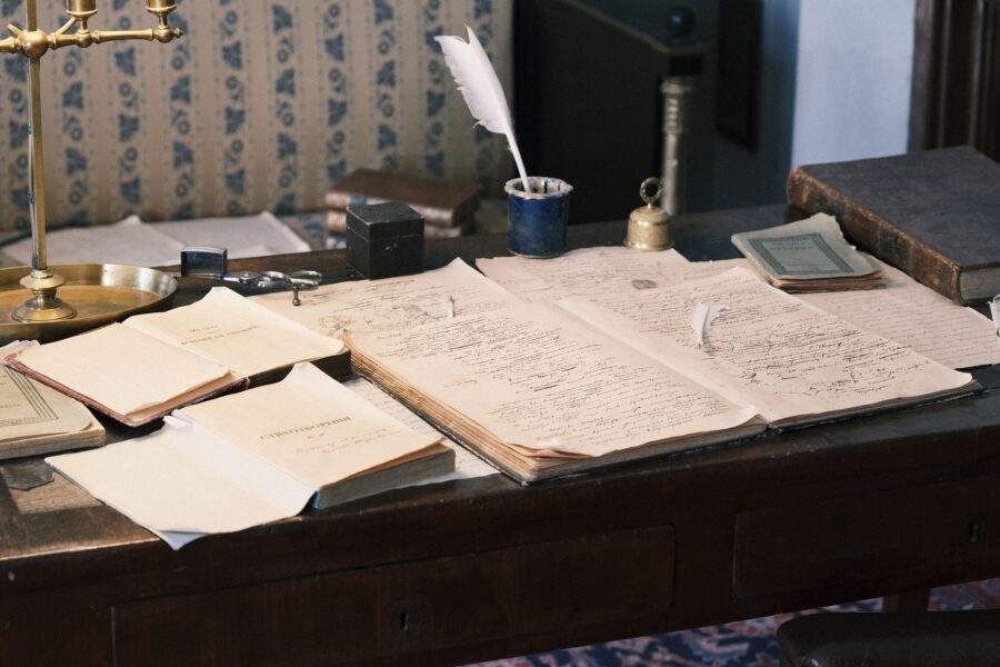 Old diplomatic desk