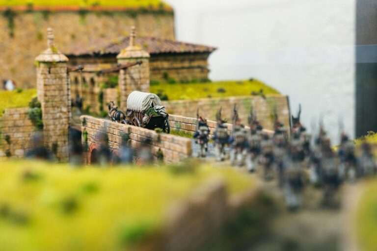 Medieval battlefield city walls soldiers banner