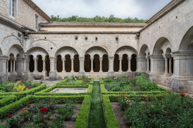 Medieval monastery infirmary stone arches beds