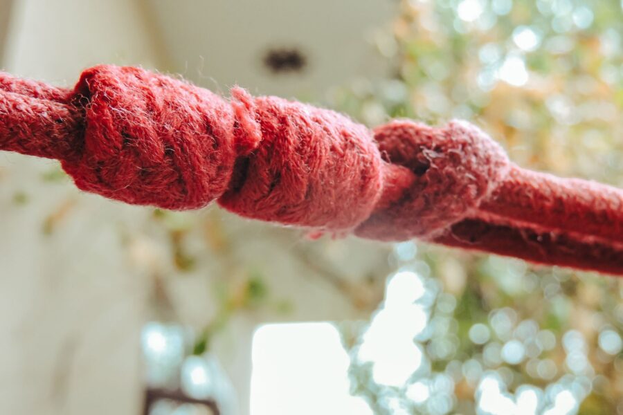 Inca quipu knotted