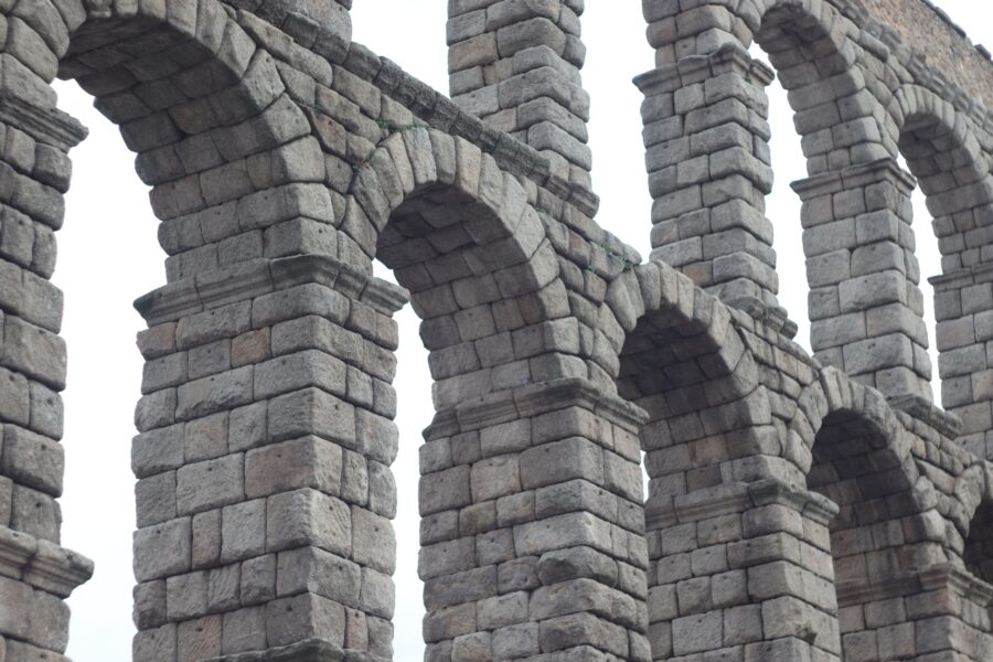 Roman aqueduct stone