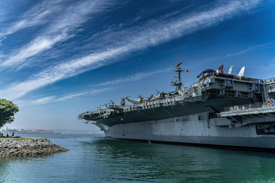 Aircraft carrier deck world war pacific ocean