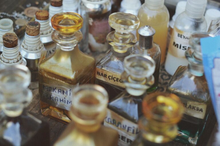 Antique poison bottles