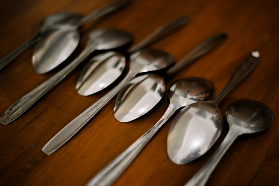 Antique silver spoons