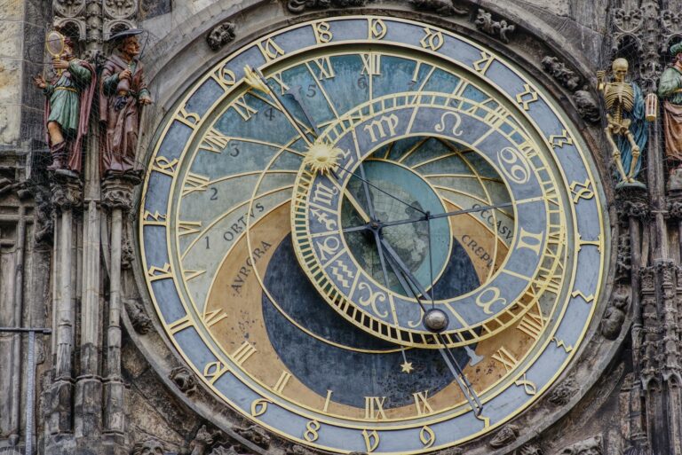 Old astronomical clock