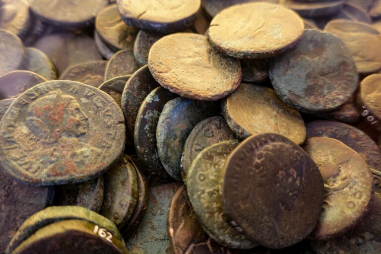 Early medieval coins excavation soil solar eclipse medieval