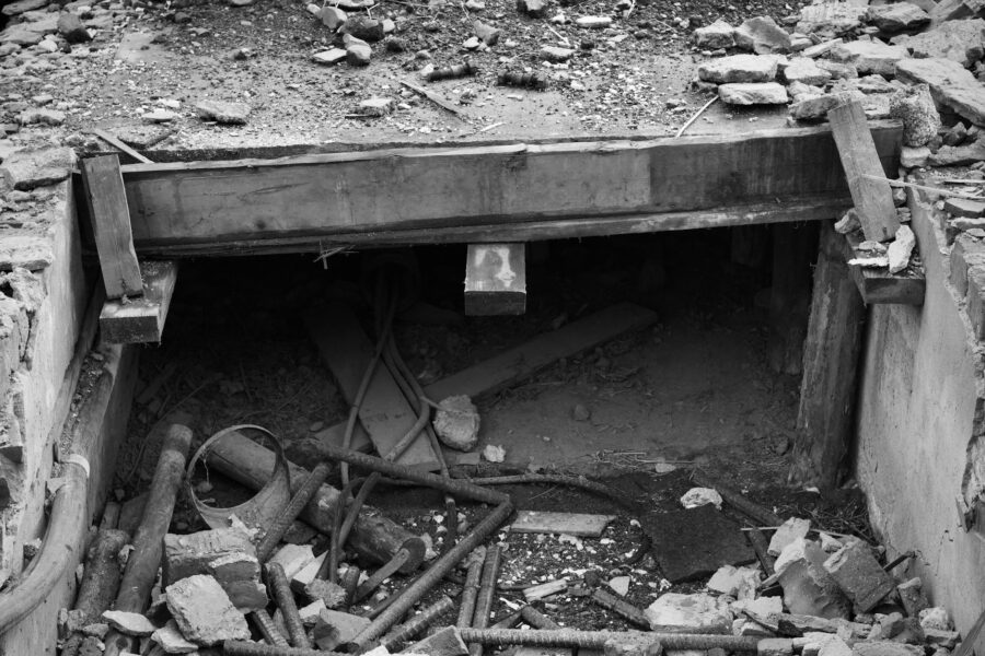 Warsaw uprising ruins destroyed buildings rubble