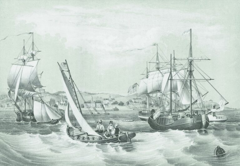 Antique ship map