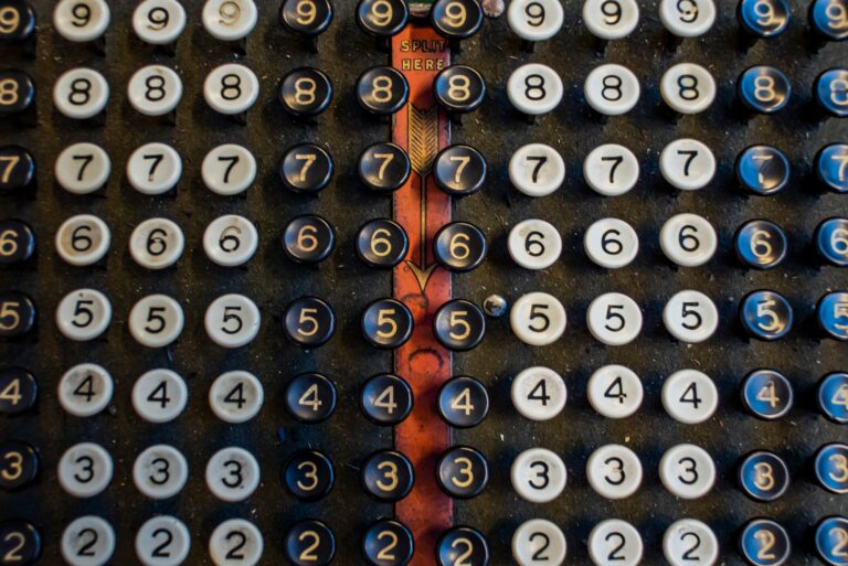 Old mechanical calculator
