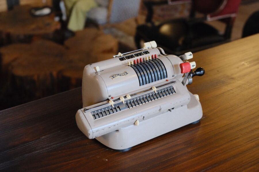 Vintage mechanical calculator