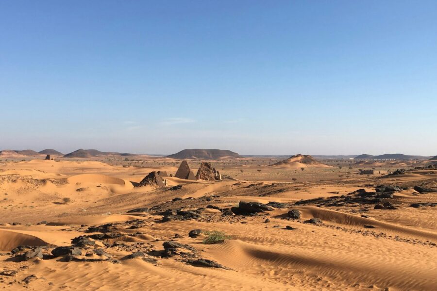 Nubian pyramids desert