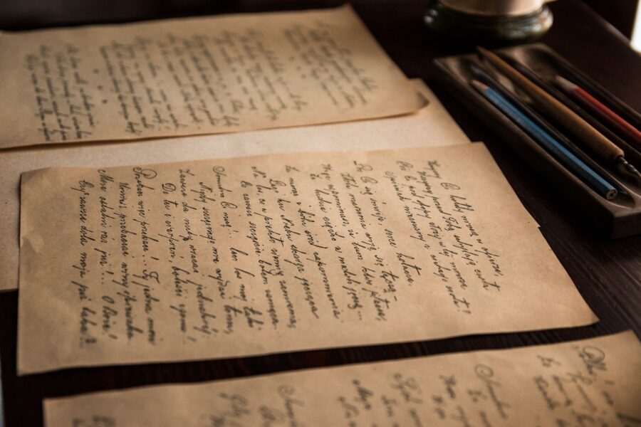 Vintage handwritten letters