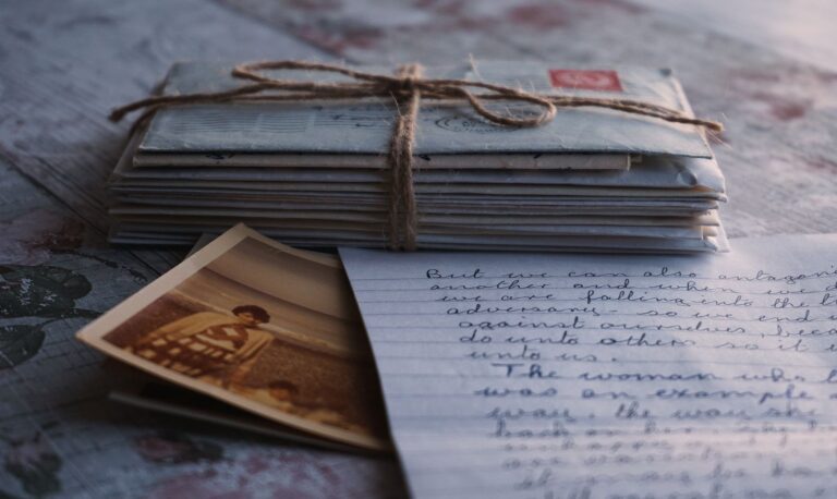 Old letters stack