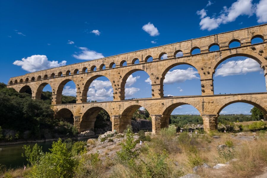 Roman aqueduct stone