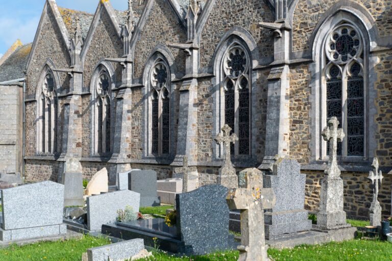 Old churchyard footpath
