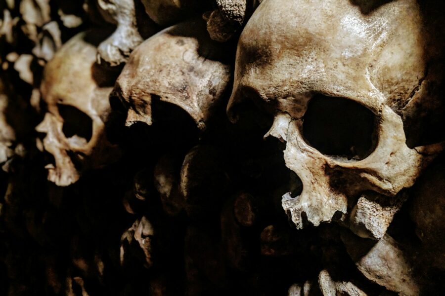 Paris catacombs tunnel