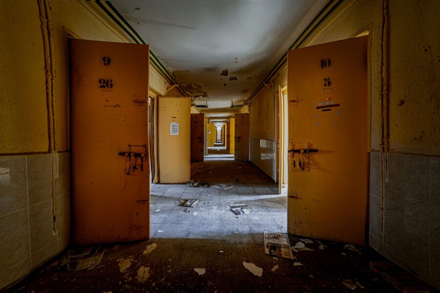 Old prison corridor