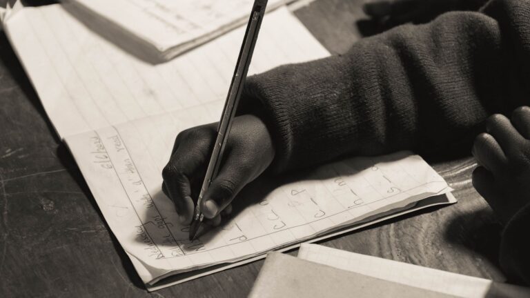 Handwriting old notebook